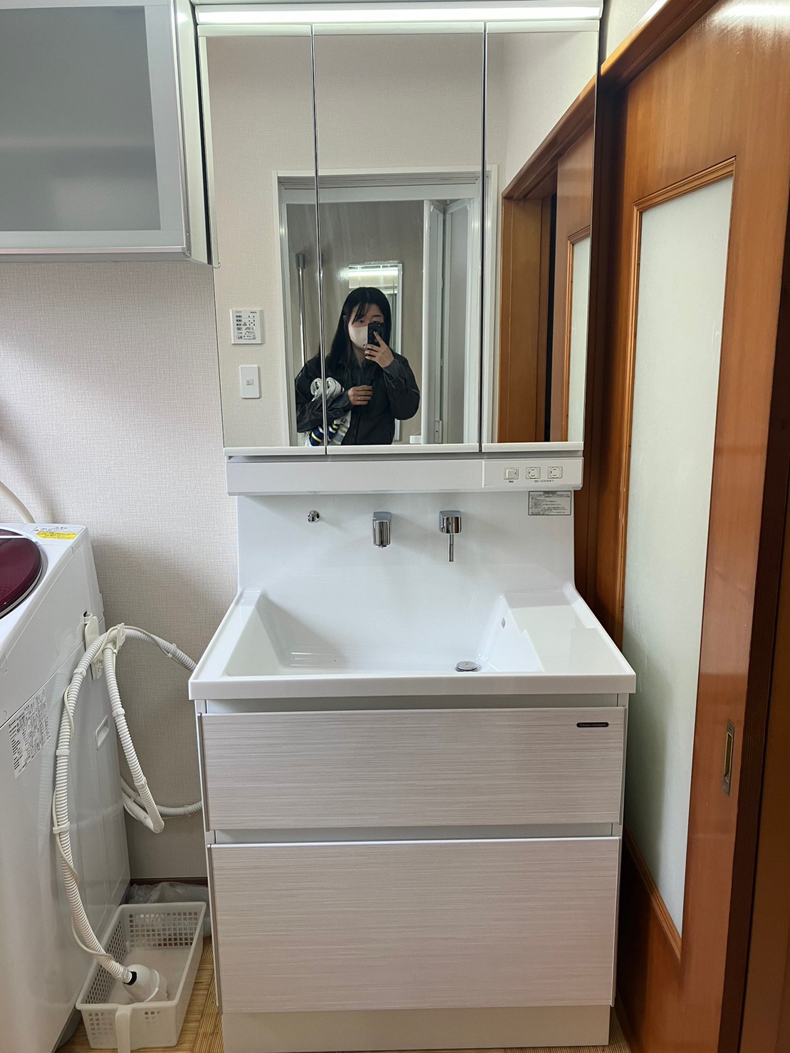 リフォーム後の洗面所
